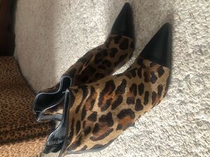 Via Spiga Calf Hair Vintage Leopard Boots